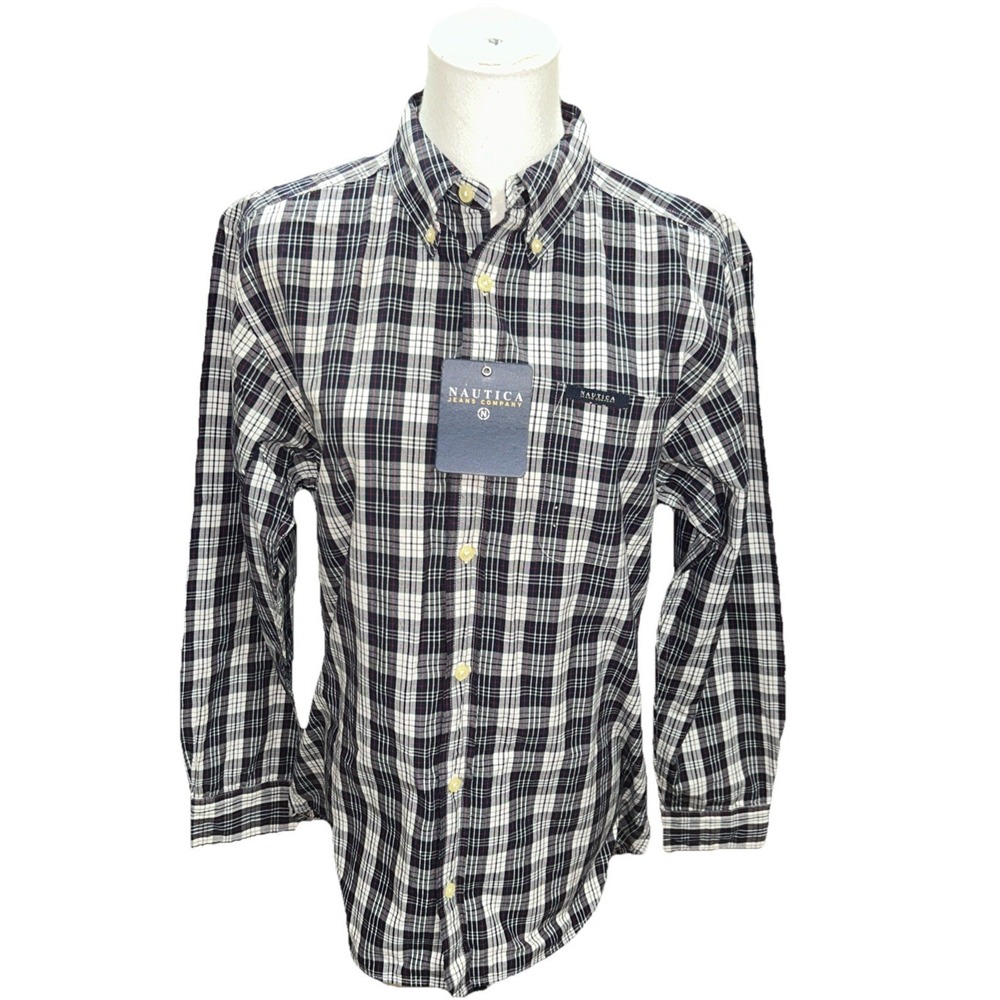Nautica Jackson Women's Shirt Large 16-18 Button Long Sleeves